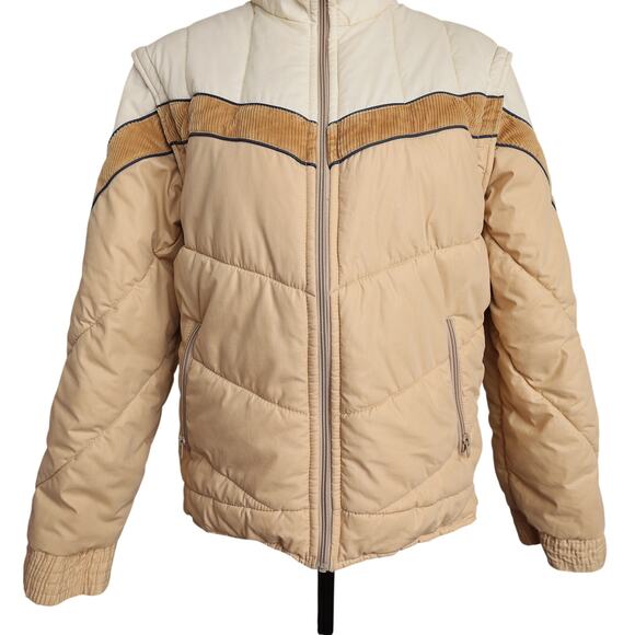 Vintage 80s Retro Americana Western Style 2-in-1 Vest Coat Removable Sleeves - M - Picture 4 of 15